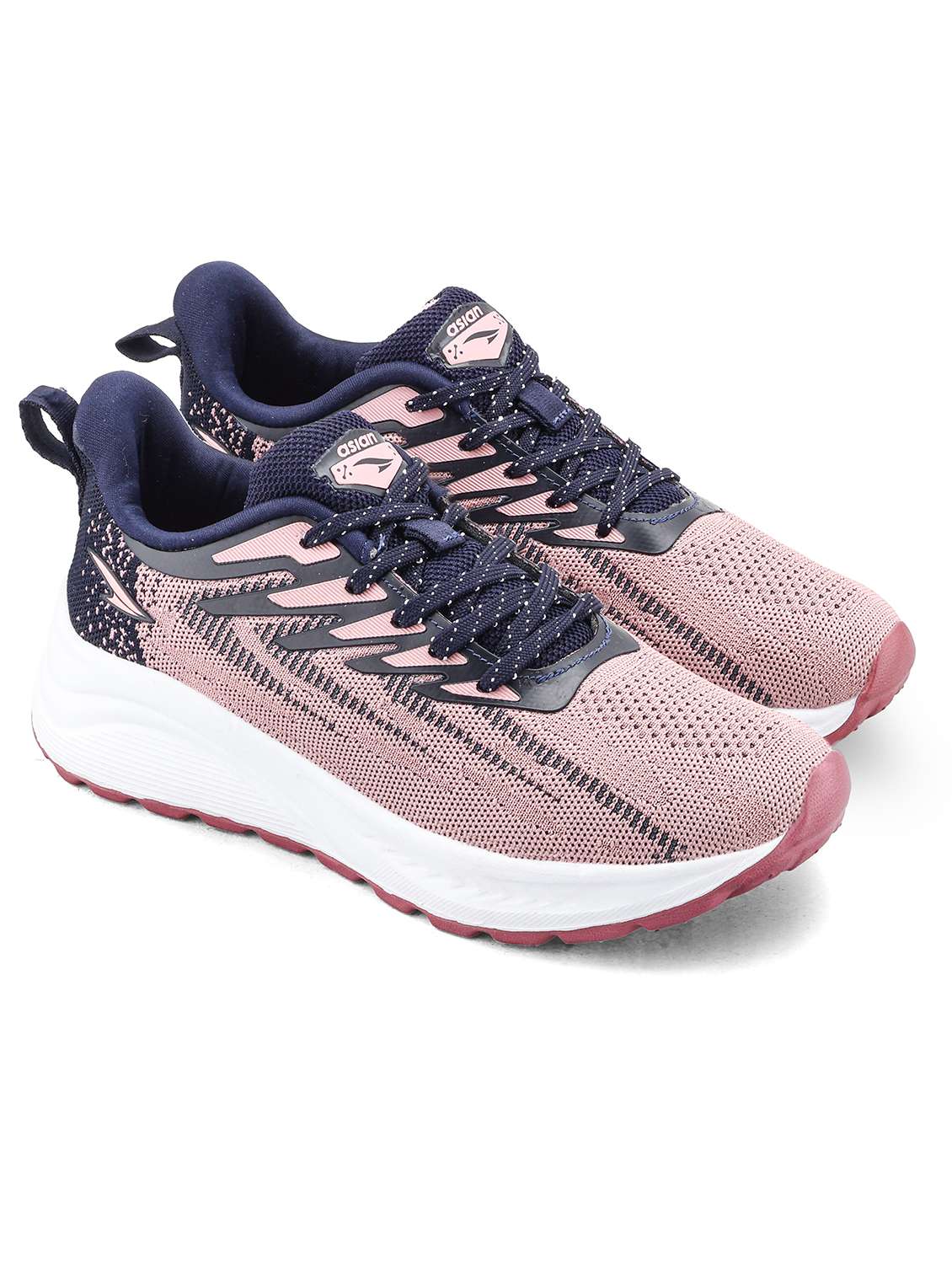 women colourblocked lace up sports shoes