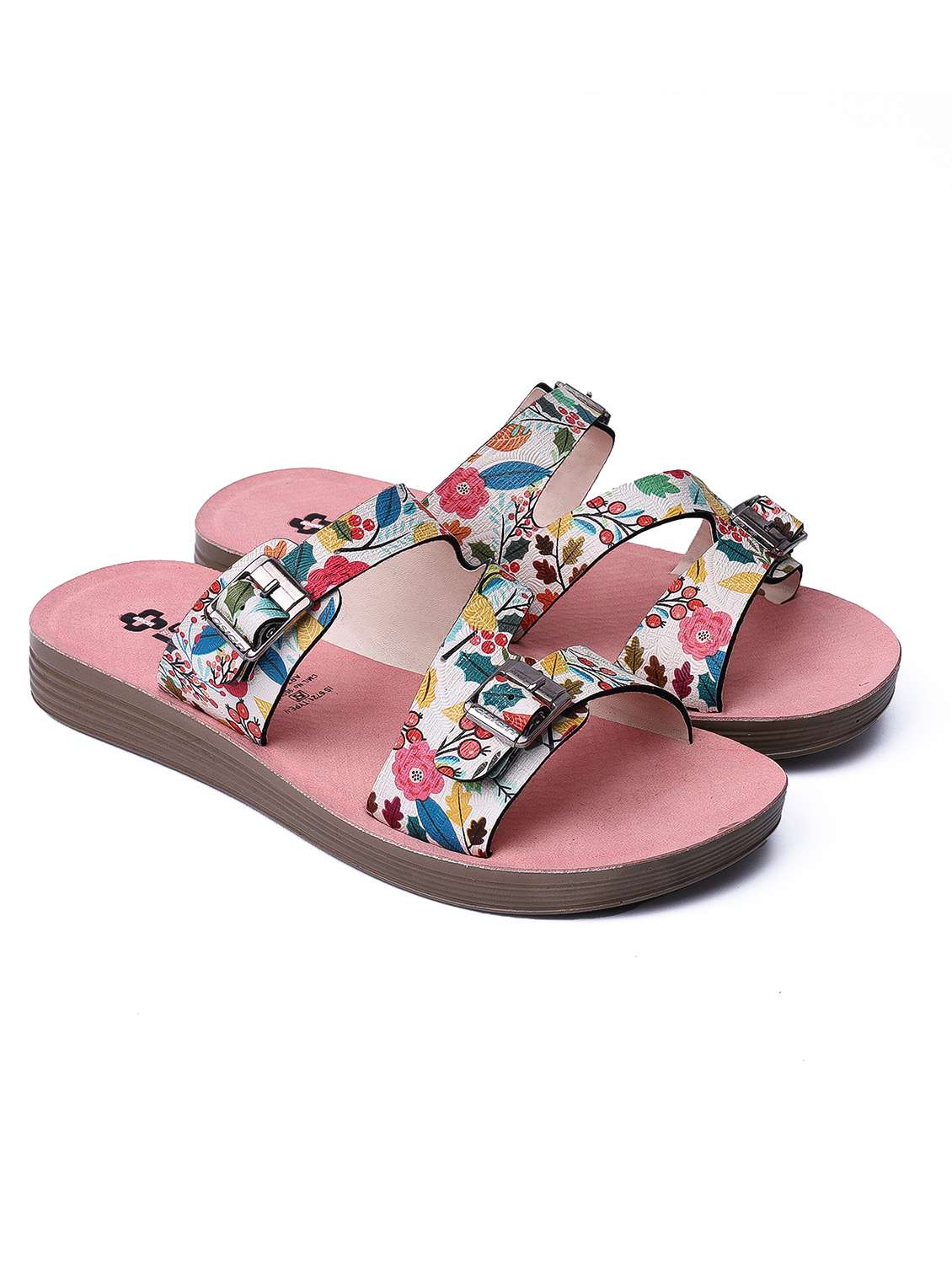 women printed slip on sandal