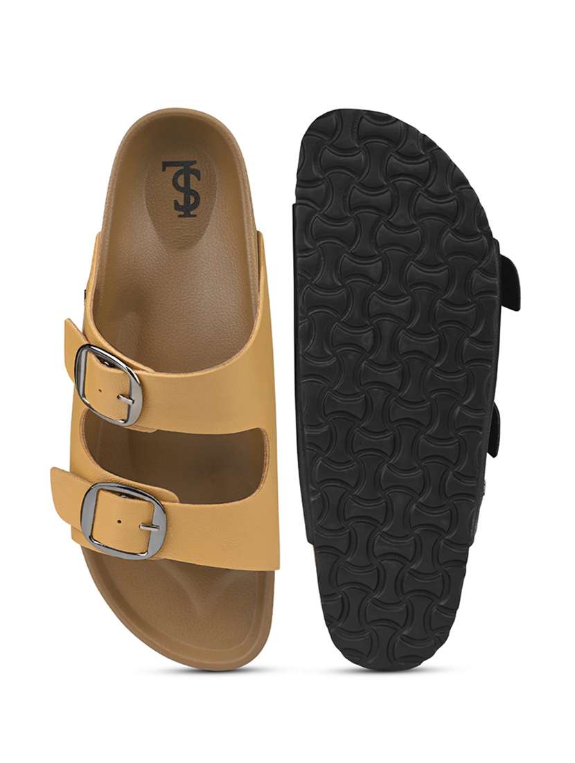 women tan slip on sandal - 22515212 -  Standard Image - 3