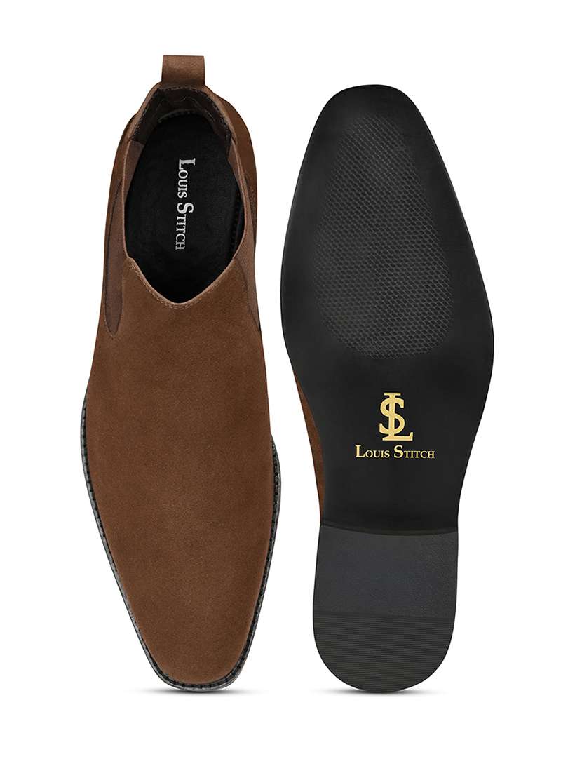 men brown slip on boot - 22515217 -  Standard Image - 3