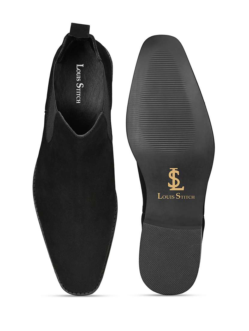 men black slip on boot - 22515218 -  Standard Image - 3