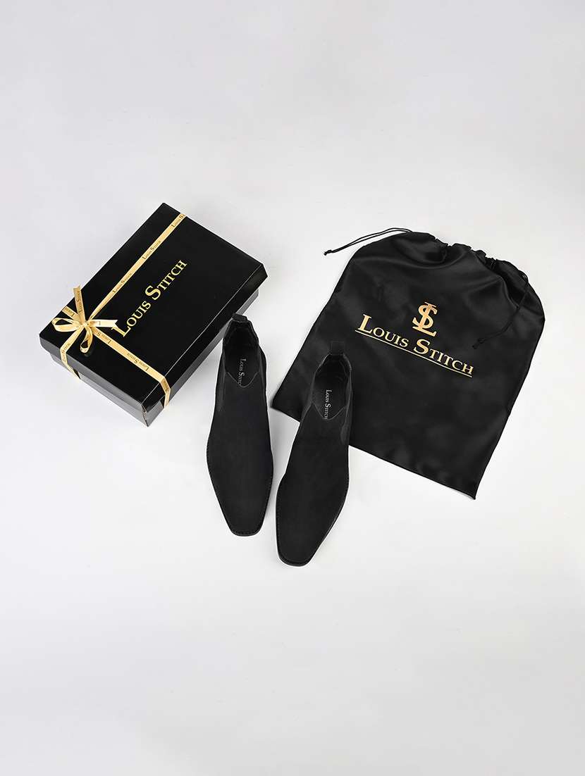 men black slip on boot - 22515218 -  Standard Image - 5