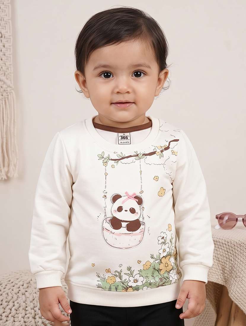 girls printed long sleeves regular sweatshirt