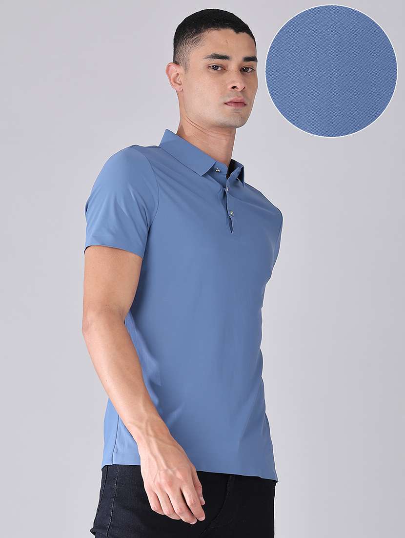 men solid short sleeve slim fit polo t-shirt - 22515623 -  Standard Image - 3