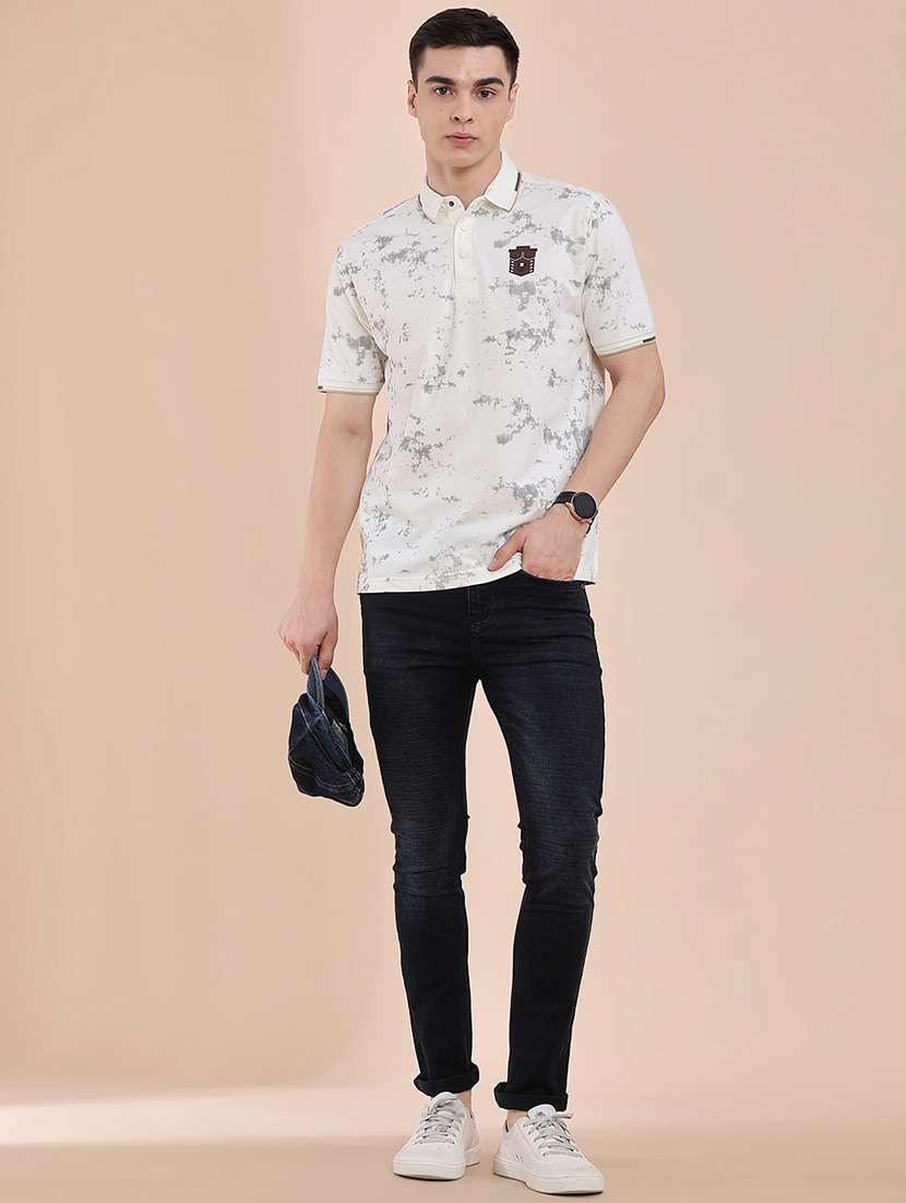 Men Printed Short Sleeves Polo T-shirt - 22515655 -  Standard Image - 5