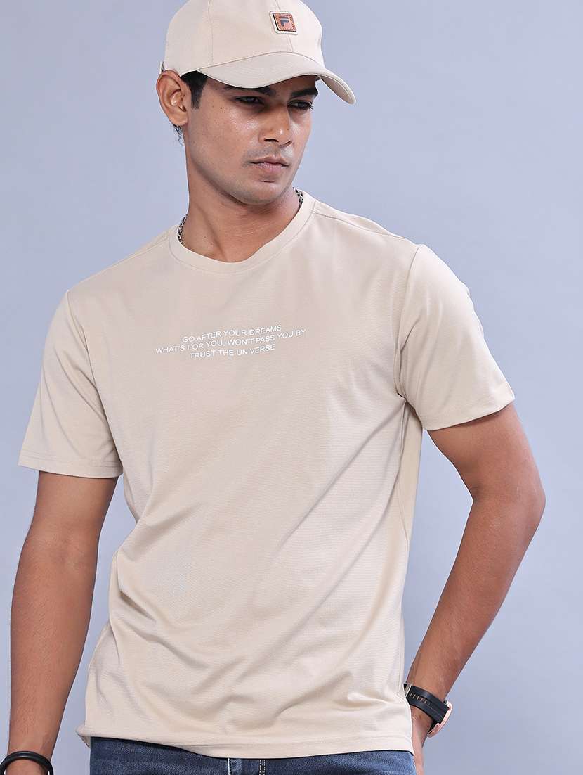 men typographic short sleeve regular fit t-shirt