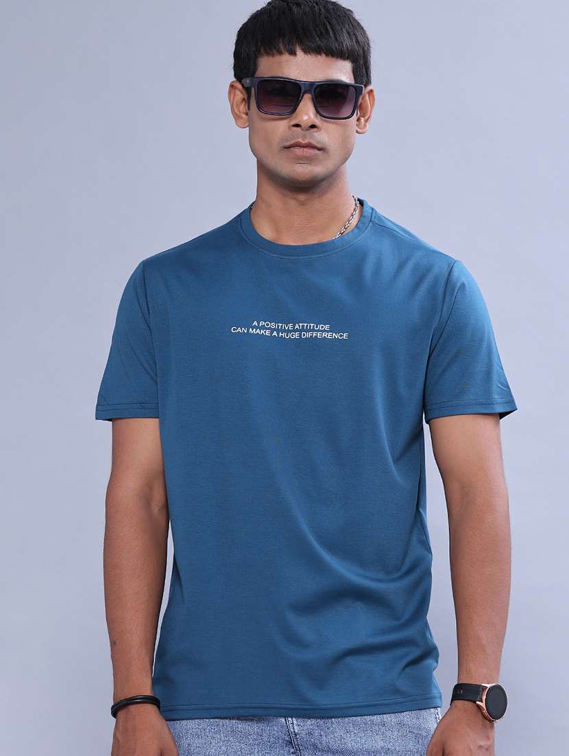men typographic short sleeve regular fit t-shirt