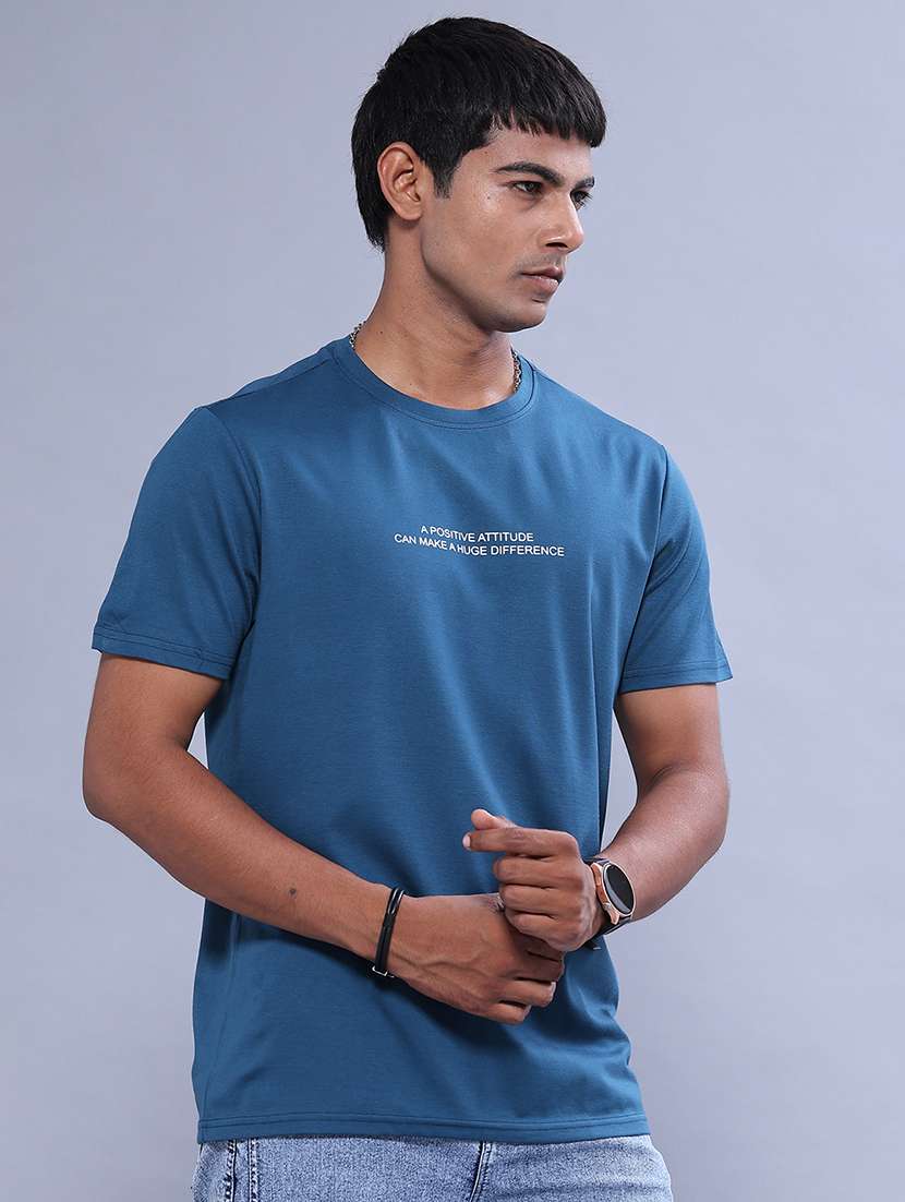 Men Typographic Short Sleeve Regular Fit T-shirt - 22515818 -  Standard Image - 3