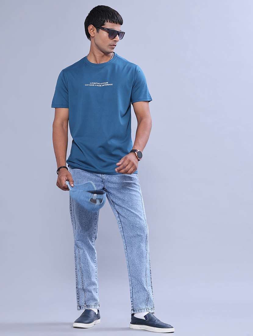 Men Typographic Short Sleeve Regular Fit T-shirt - 22515818 -  Standard Image - 5
