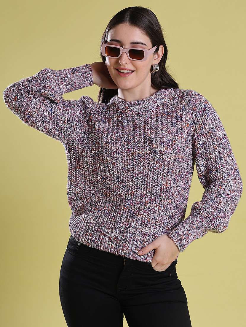 women self design long sleeves pullover