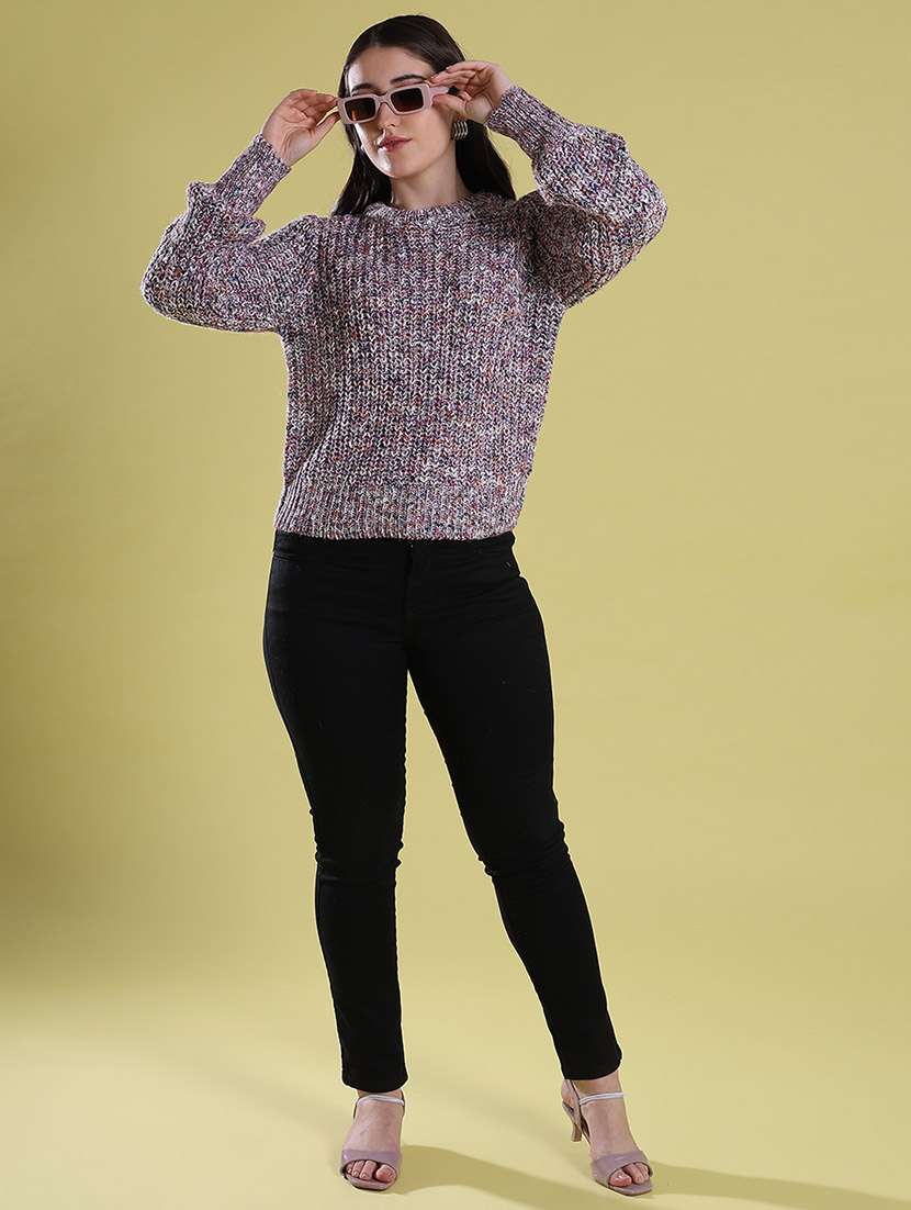Women Self Design Long Sleeves Pullover - 22515928 -  Standard Image - 5