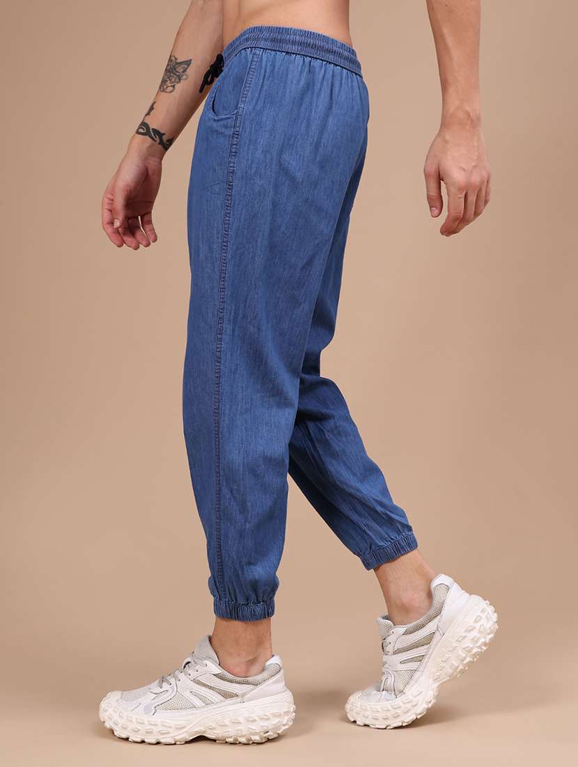 Men Solid Mid Rise Regular Fit Jogger - 22516125 -  Standard Image - 3