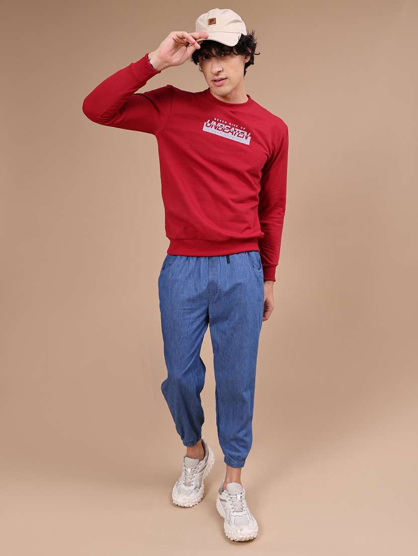 Men Solid Mid Rise Regular Fit Jogger - 22516125 -  Standard Image - 5