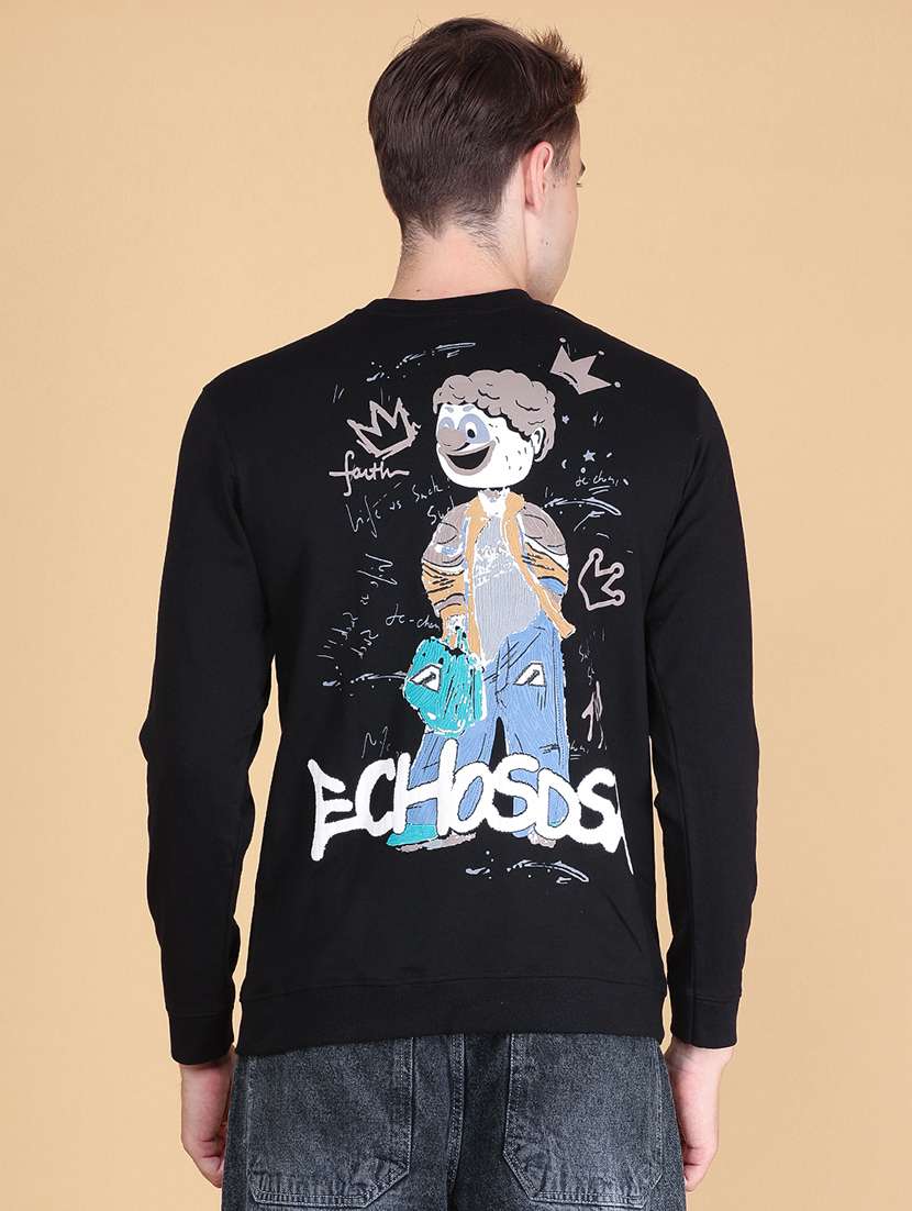 men printed long sleeves regular fit t-shirt