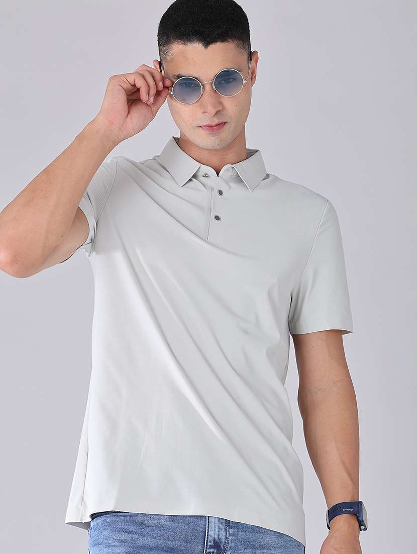 men self design short sleeve regular fit polo t-shirt