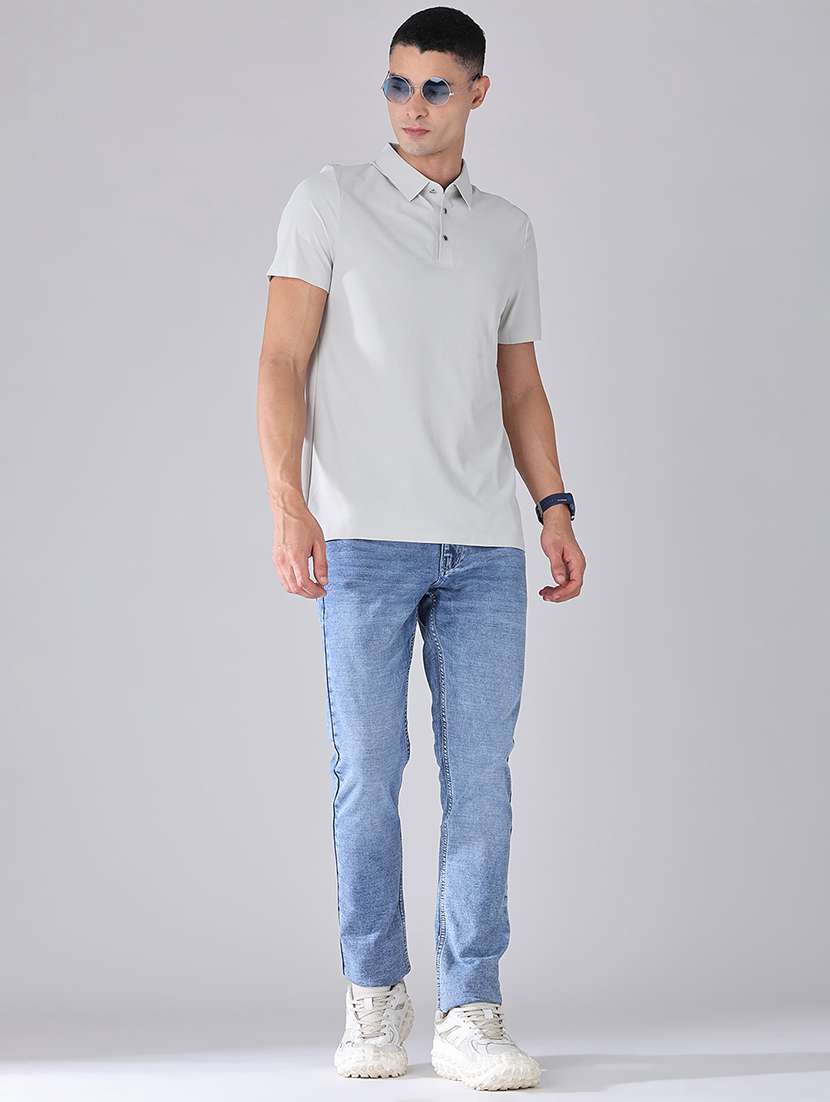 men self design short sleeve regular fit polo t-shirt - 22516669 -  Standard Image - 5
