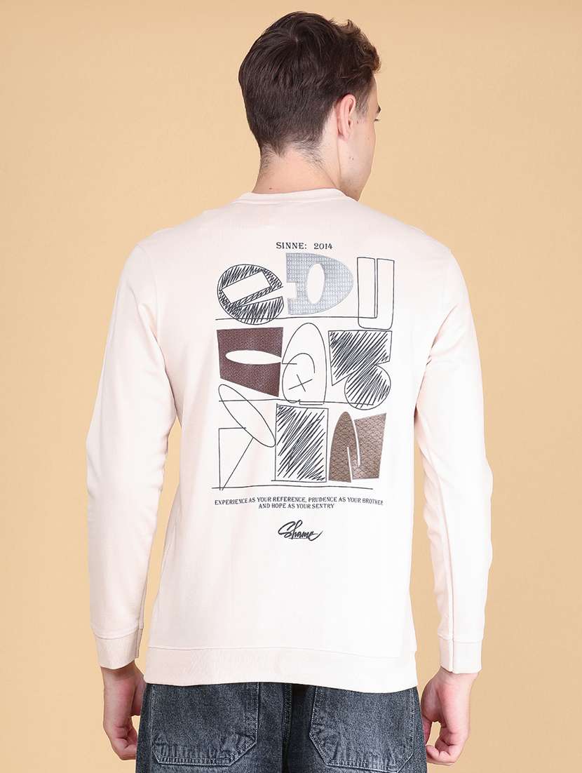 men printed long sleeves regular fit t-shirt