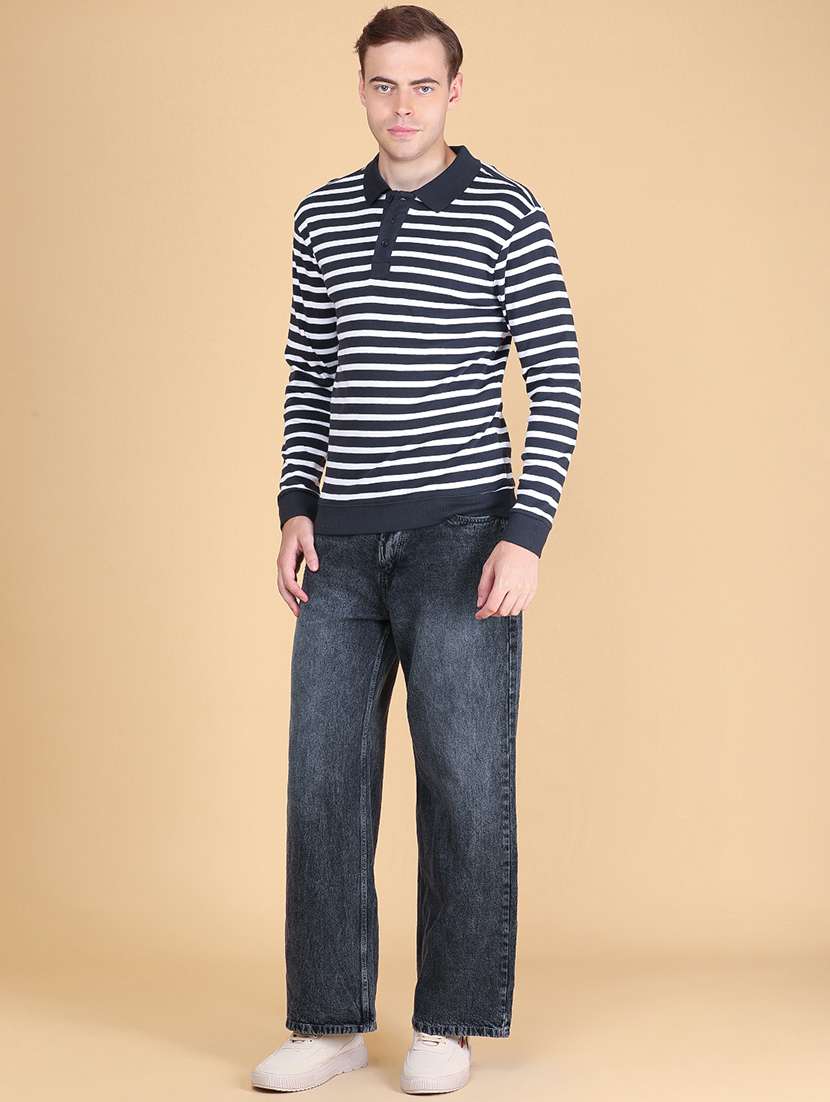 men striped long sleeves polo t-shirt - 22516786 -  Standard Image - 5