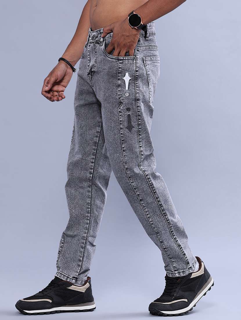 men washed mid rise full length slim fit jeans - 22517096 -  Standard Image - 3