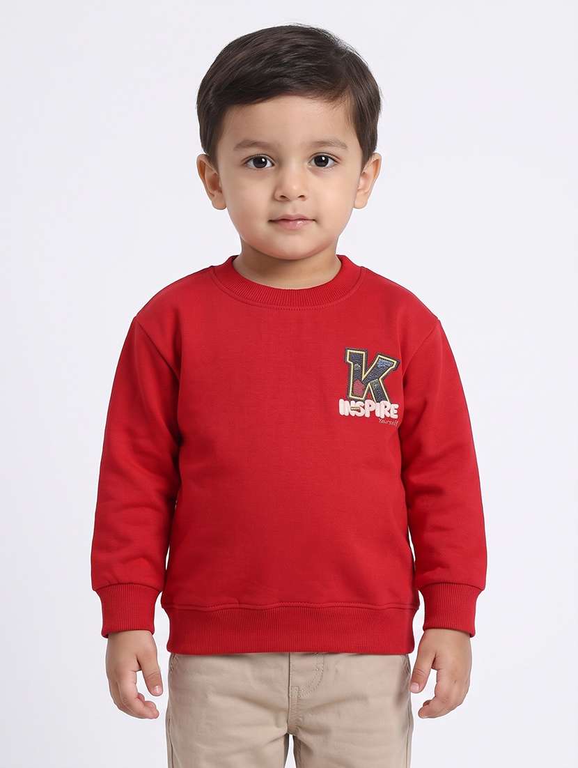 boy printed long sleeves regular fit sweatshirt