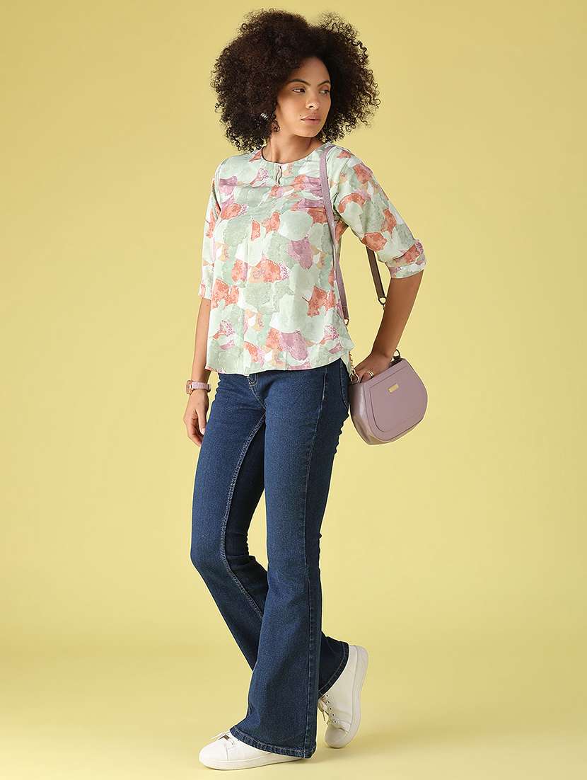 Women Printed Three Quarter Sleeves Regular Top - 22517395 -  Standard Image - 5