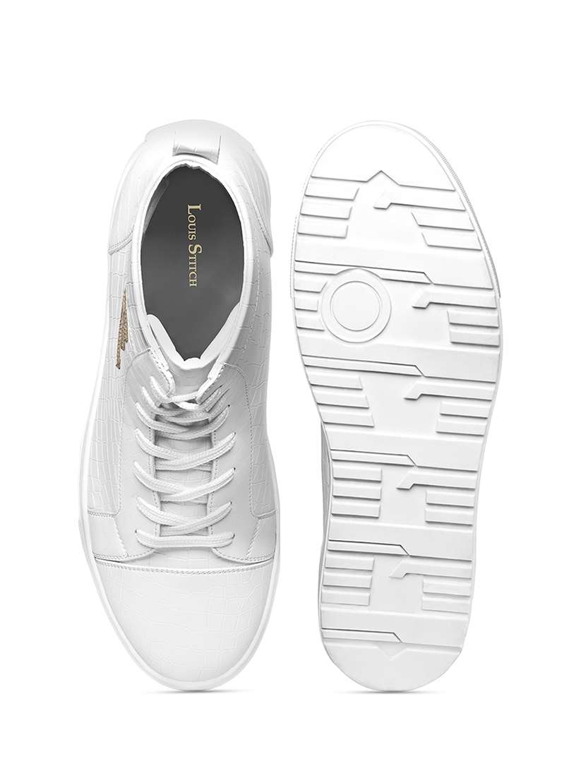 Men White Lace Up High Ankle Sneaker - 22517741 -  Standard Image - 3