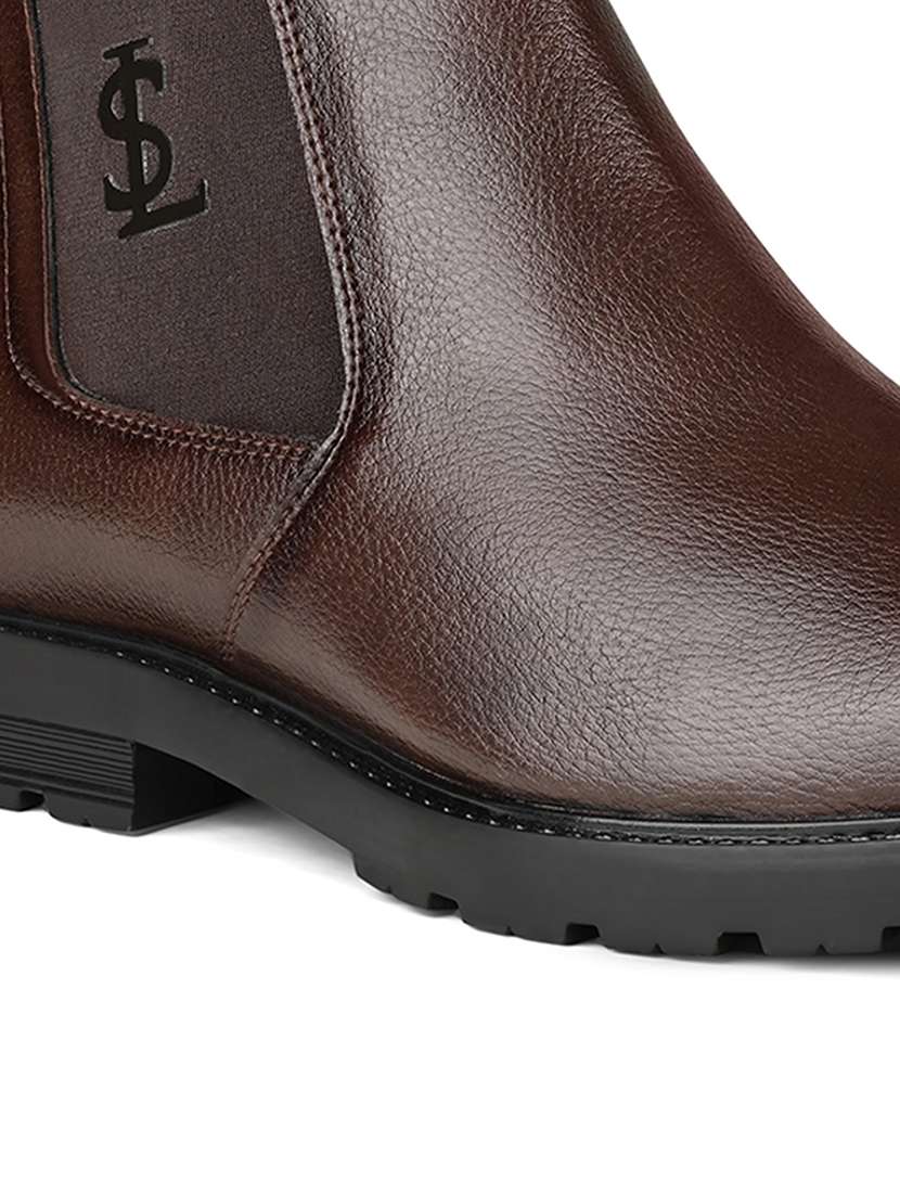 men brown slip on boot - 22517742 -  Standard Image - 3