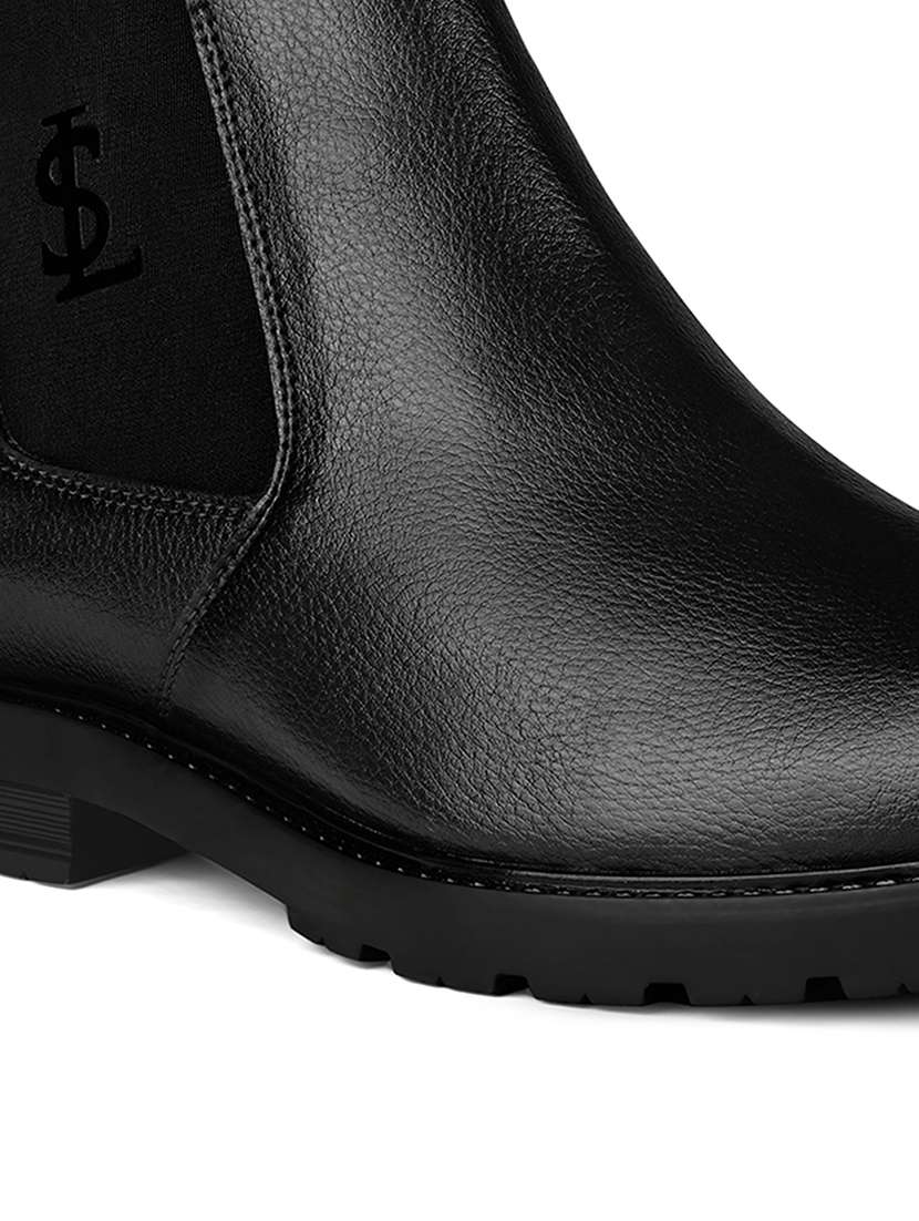 men black slip on boot - 22517743 -  Standard Image - 3
