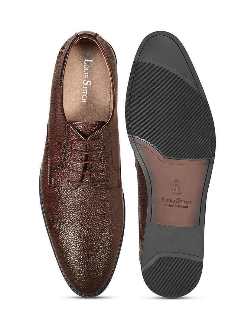 men brown lace-up derby - 22517748 -  Standard Image - 3