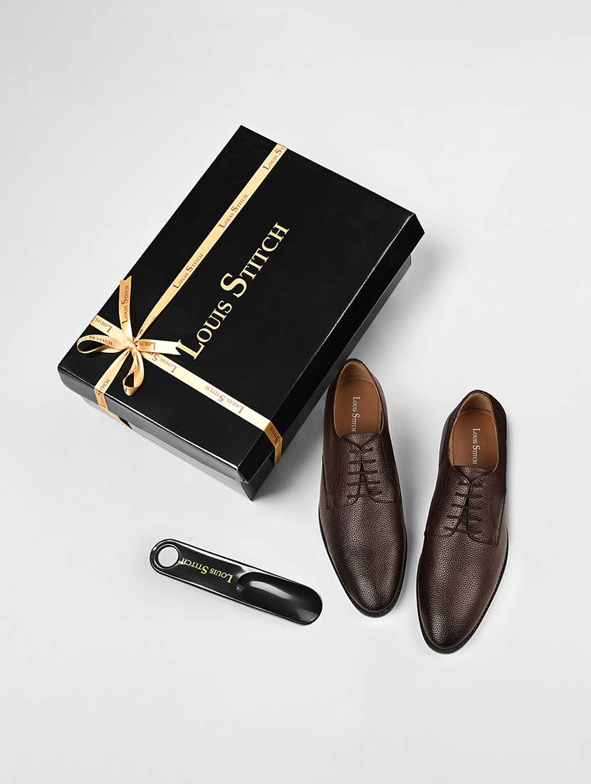 men brown lace-up derby - 22517748 -  Standard Image - 5
