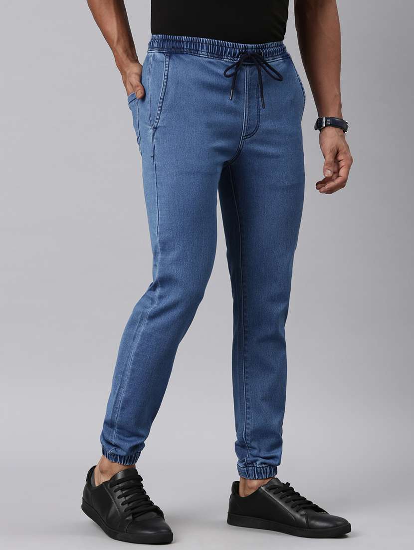 men solid mid rise slim fit jogger - 22517749 -  Standard Image - 3