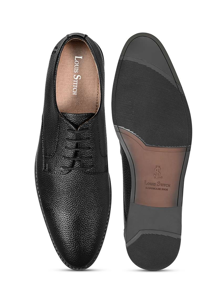 Men Black Lace-up Derby - 22517750 -  Standard Image - 3