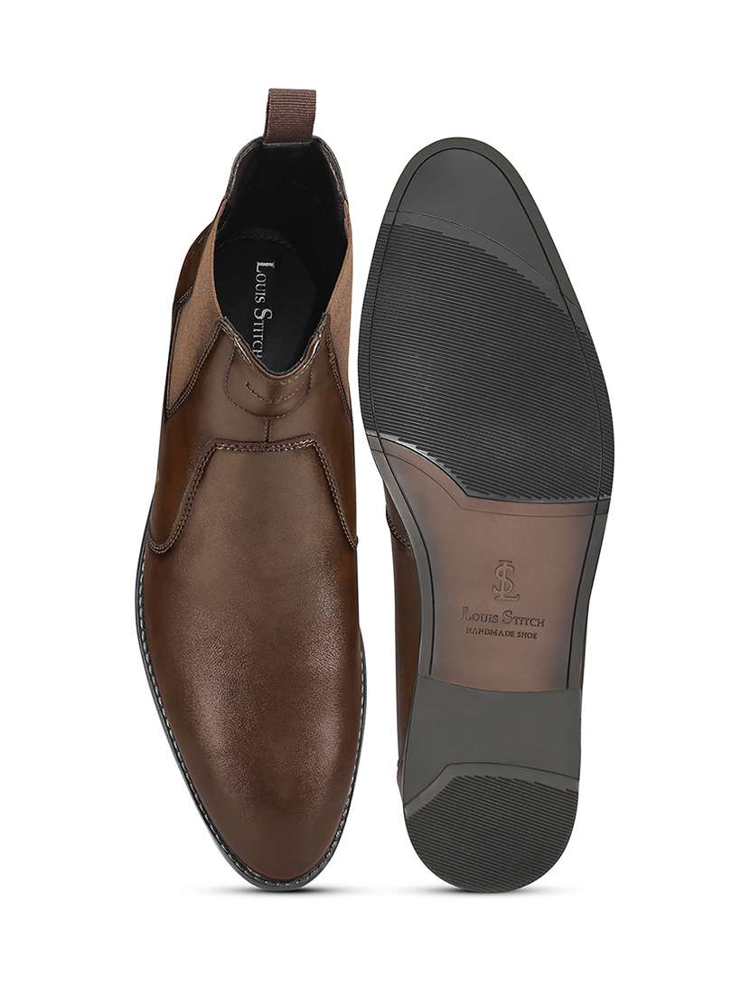 men brown slip on boot - 22517753 -  Standard Image - 3