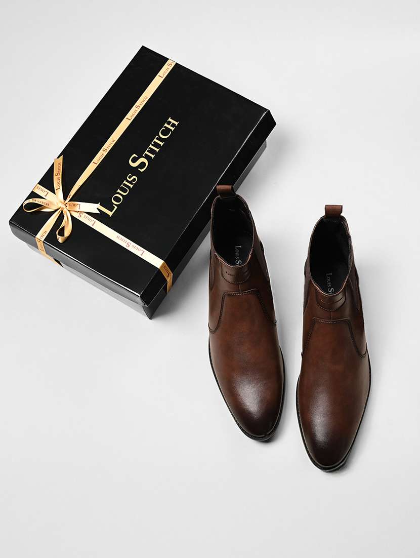 men brown slip on boot - 22517753 -  Standard Image - 5