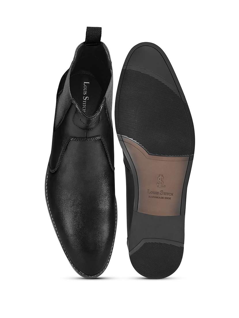 men black slip on boot - 22517754 -  Standard Image - 3