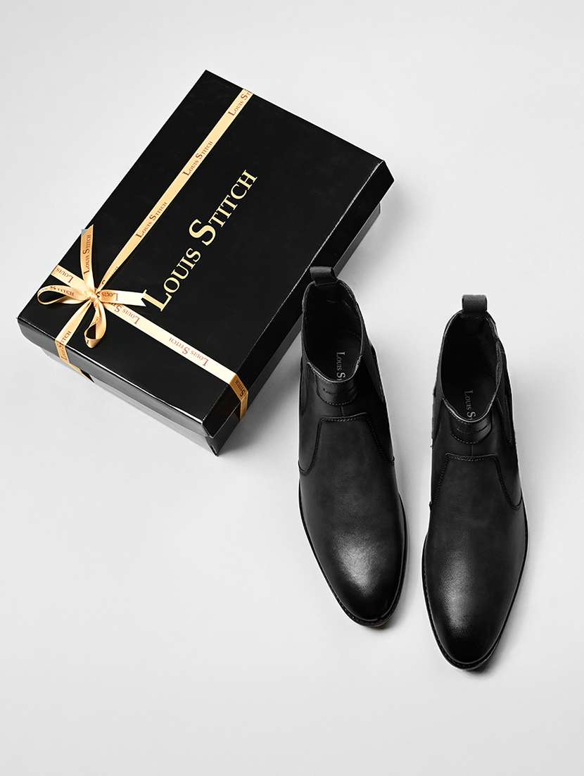 men black slip on boot - 22517754 -  Standard Image - 5