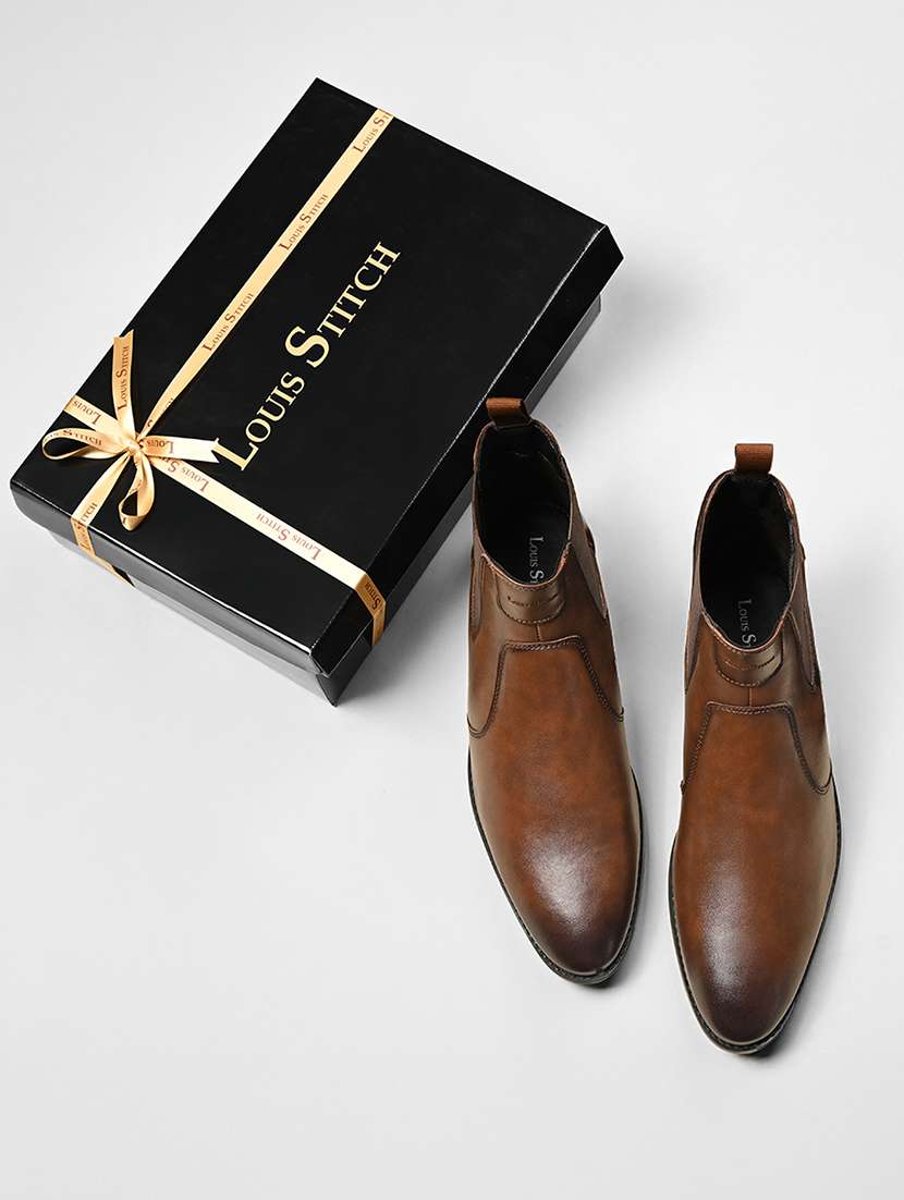 men tan slip on boot - 22517755 -  Standard Image - 5
