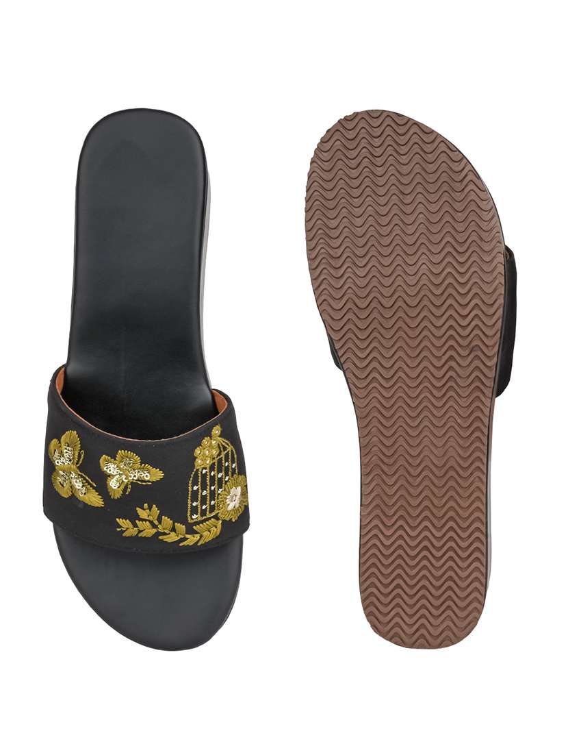 women embroidered slip on wedges - 22517756 -  Standard Image - 5