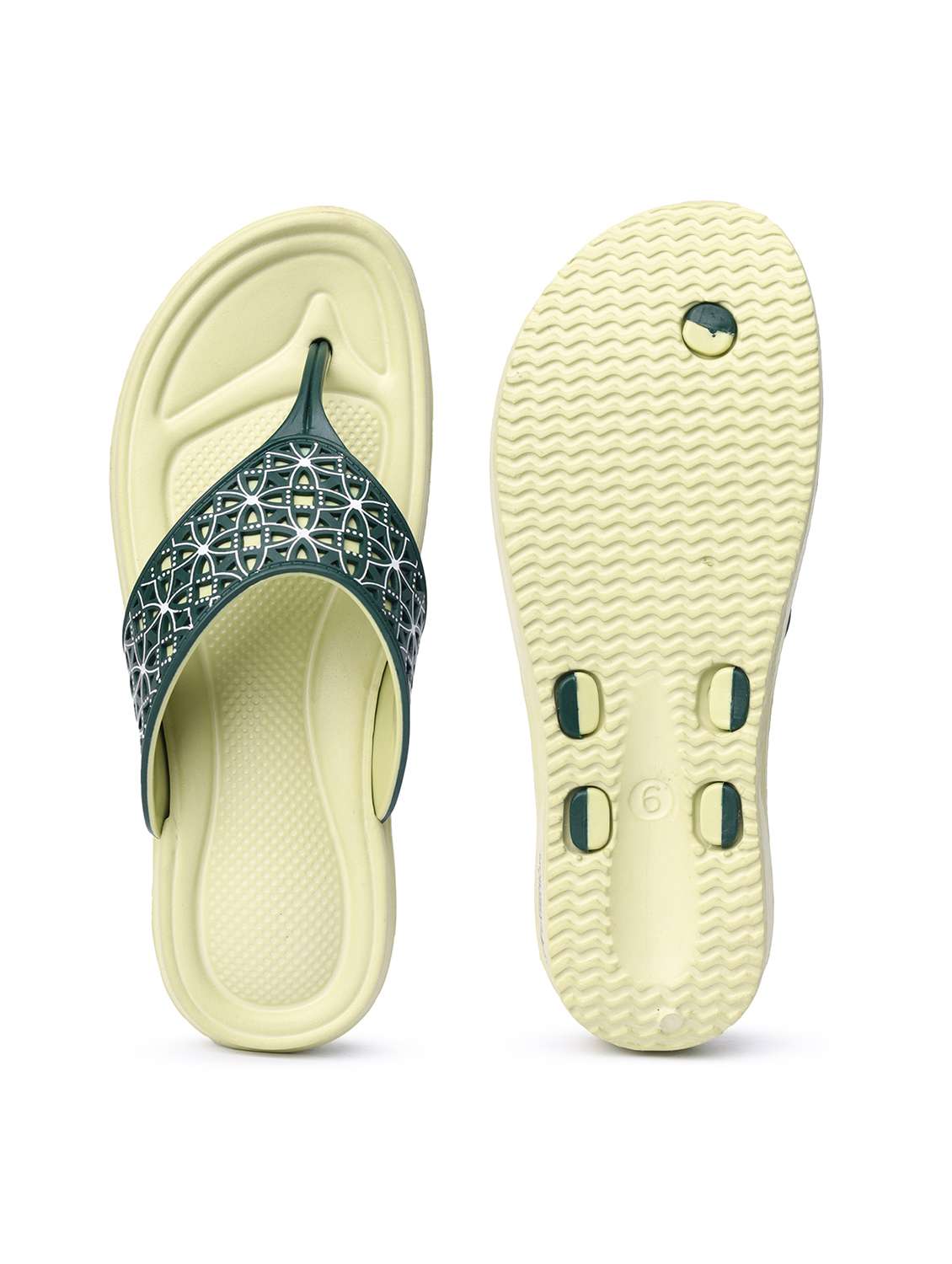 women cutwork toe separator slippers - 22517769 -  Standard Image - 3