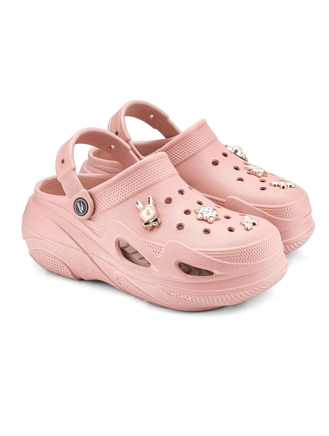 women solid back strap clogs