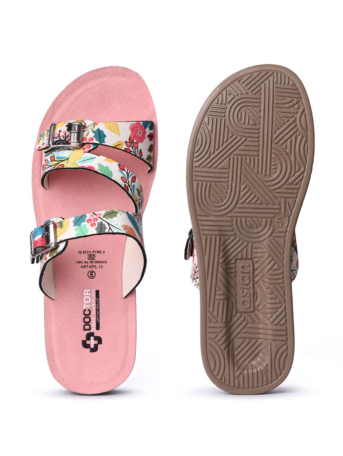 women printed slip on flat sandal - 22517780 -  Standard Image - 3