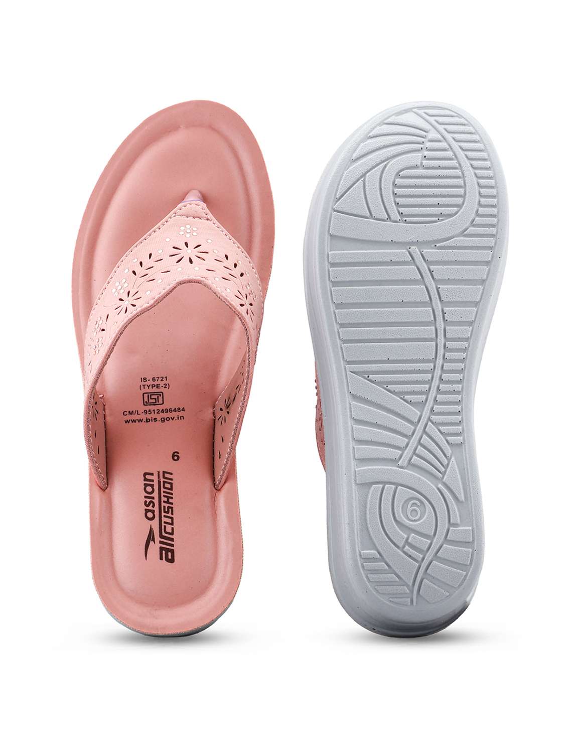 women cutwork toe separator wedges - 22517784 -  Standard Image - 3