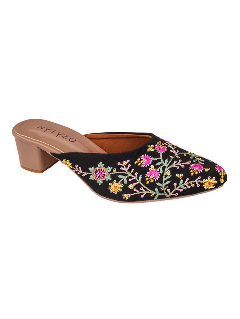 women embroidered slip on mules - 22517789 -  Standard Image - 3