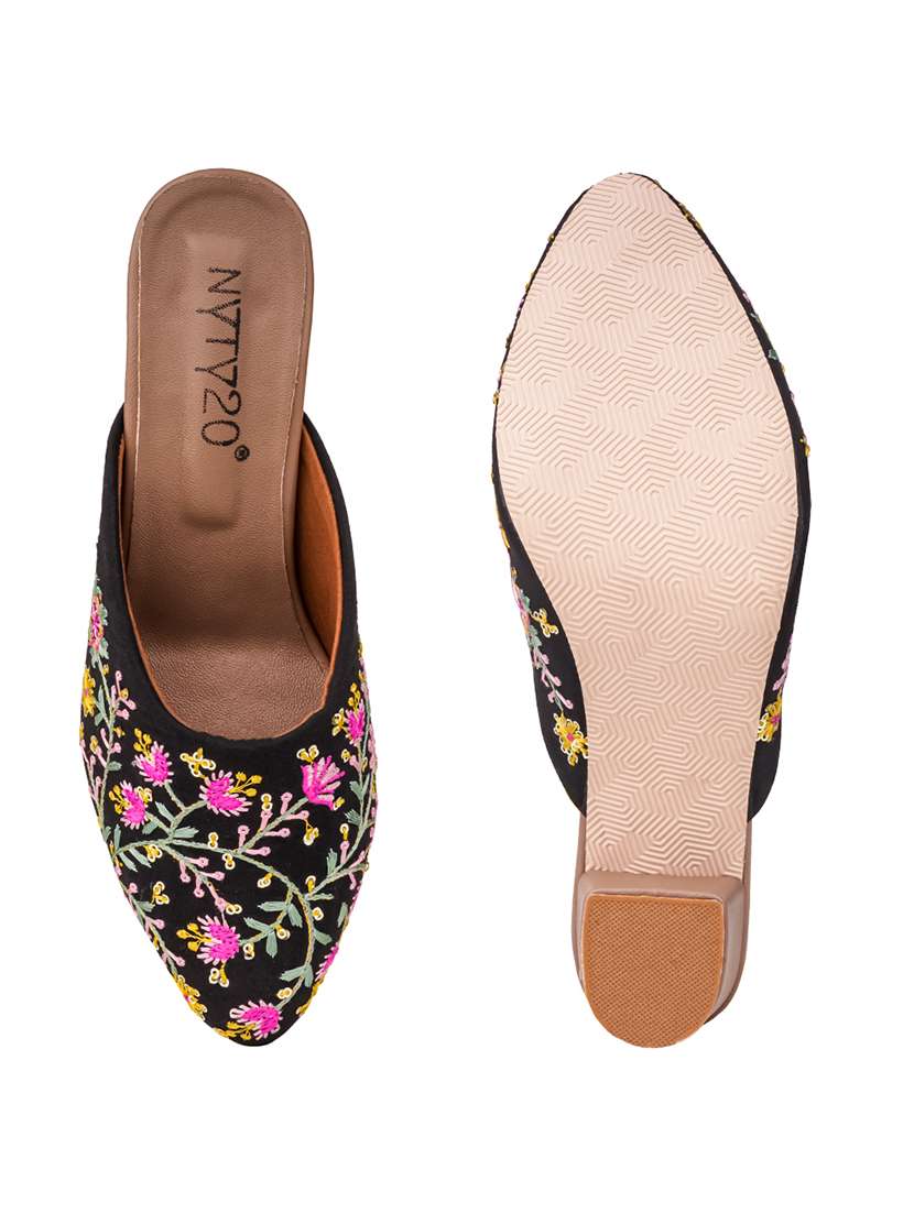 women embroidered slip on mules - 22517789 -  Standard Image - 5