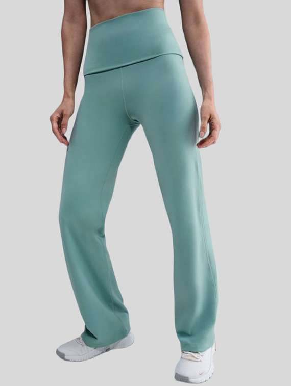 women solid high rise full length track pant - 22517823 -  Standard Image - 3