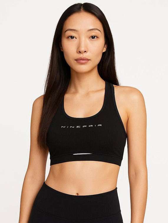 women printed racerback sports bra