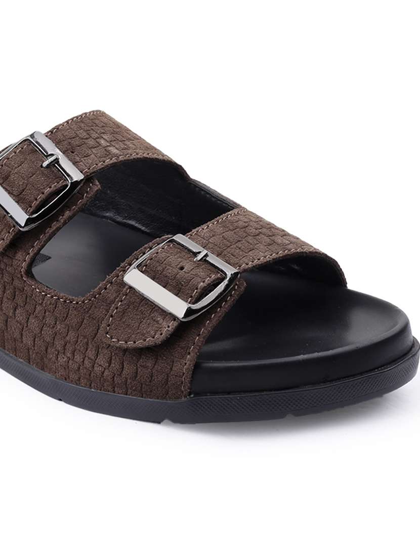 men textured slip on sandal - 22517831 -  Standard Image - 5