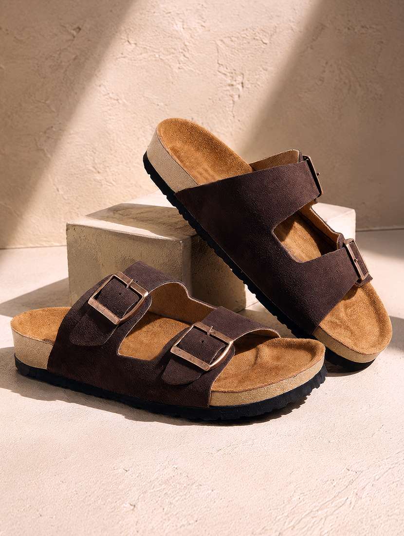 men solid strap sandal