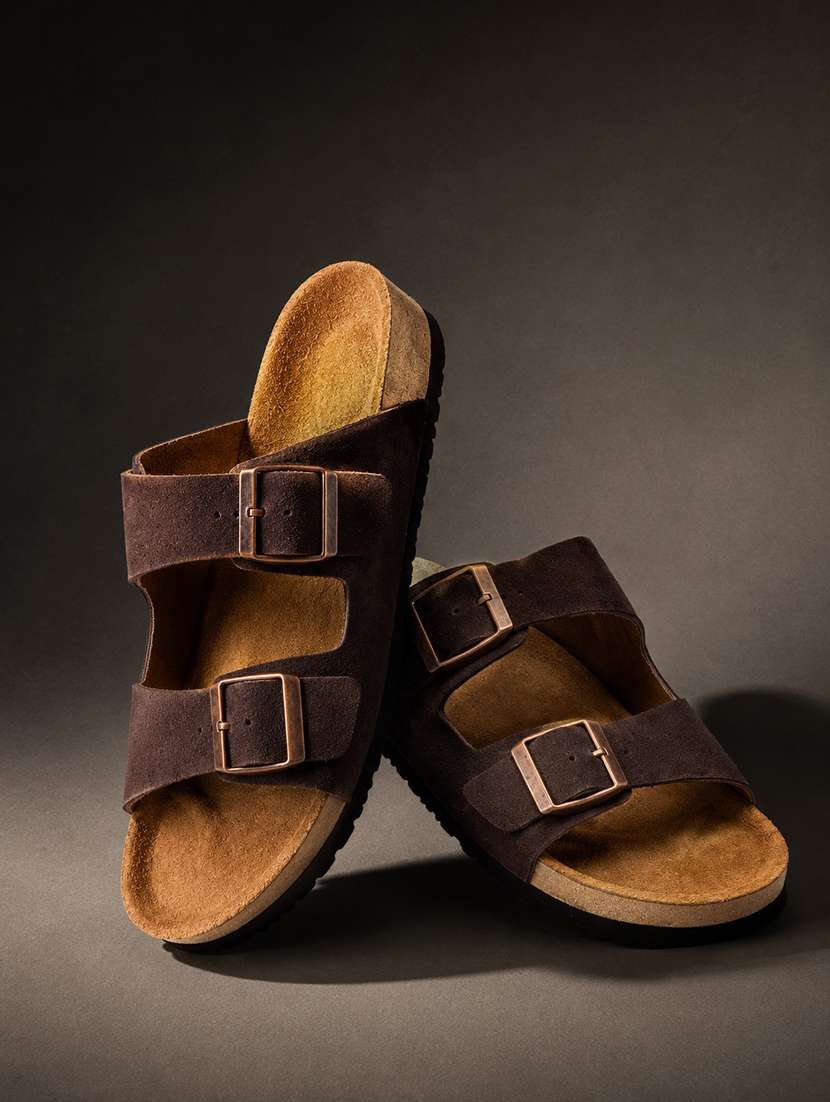 men solid strap sandal