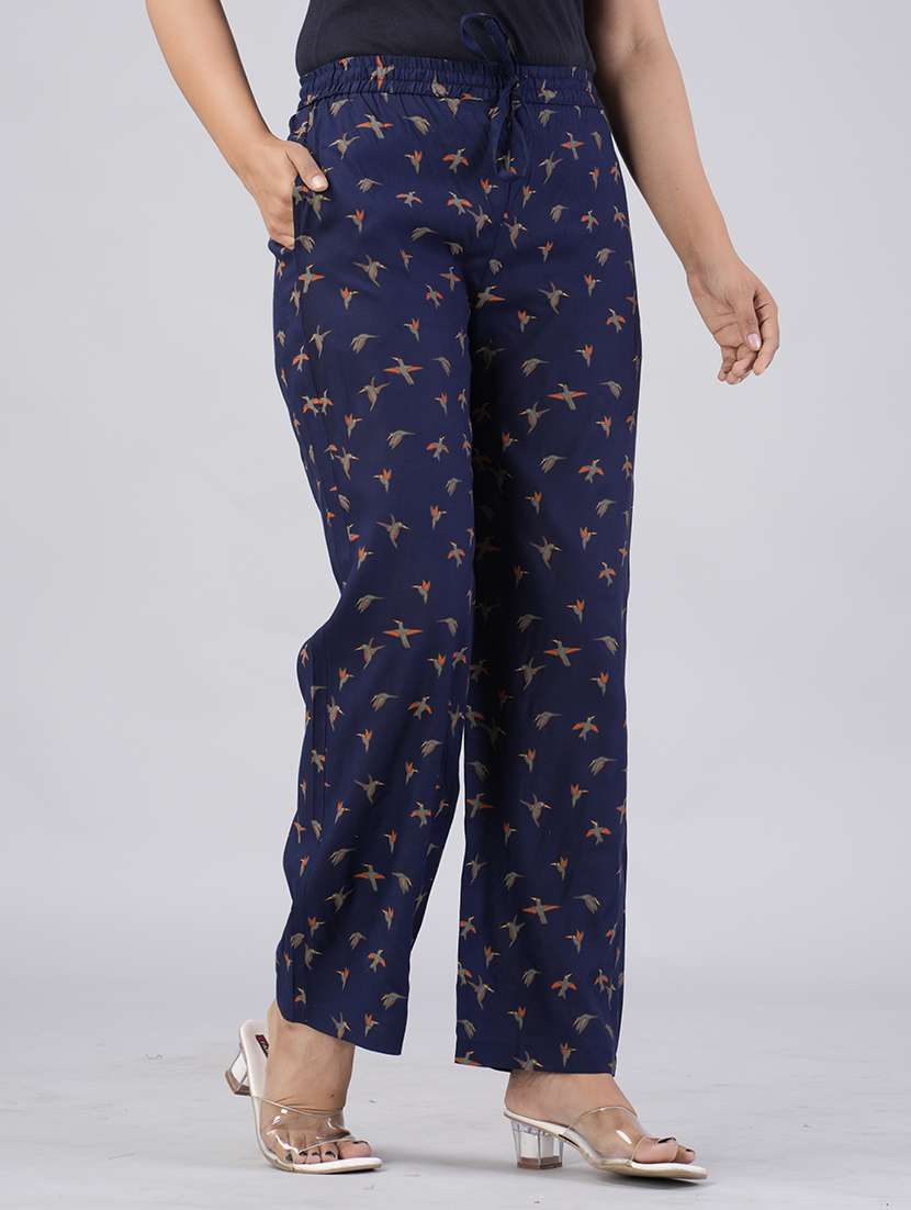 Women Printed Mid Rise Straight Palazzo - 22517865 -  Standard Image - 3